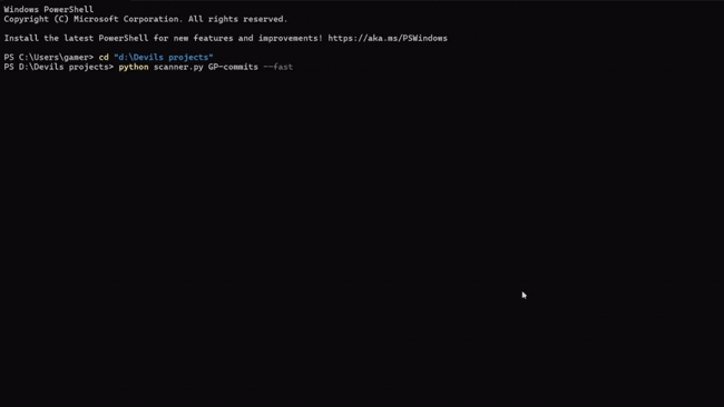 Git-Secrets command-line demonstration
